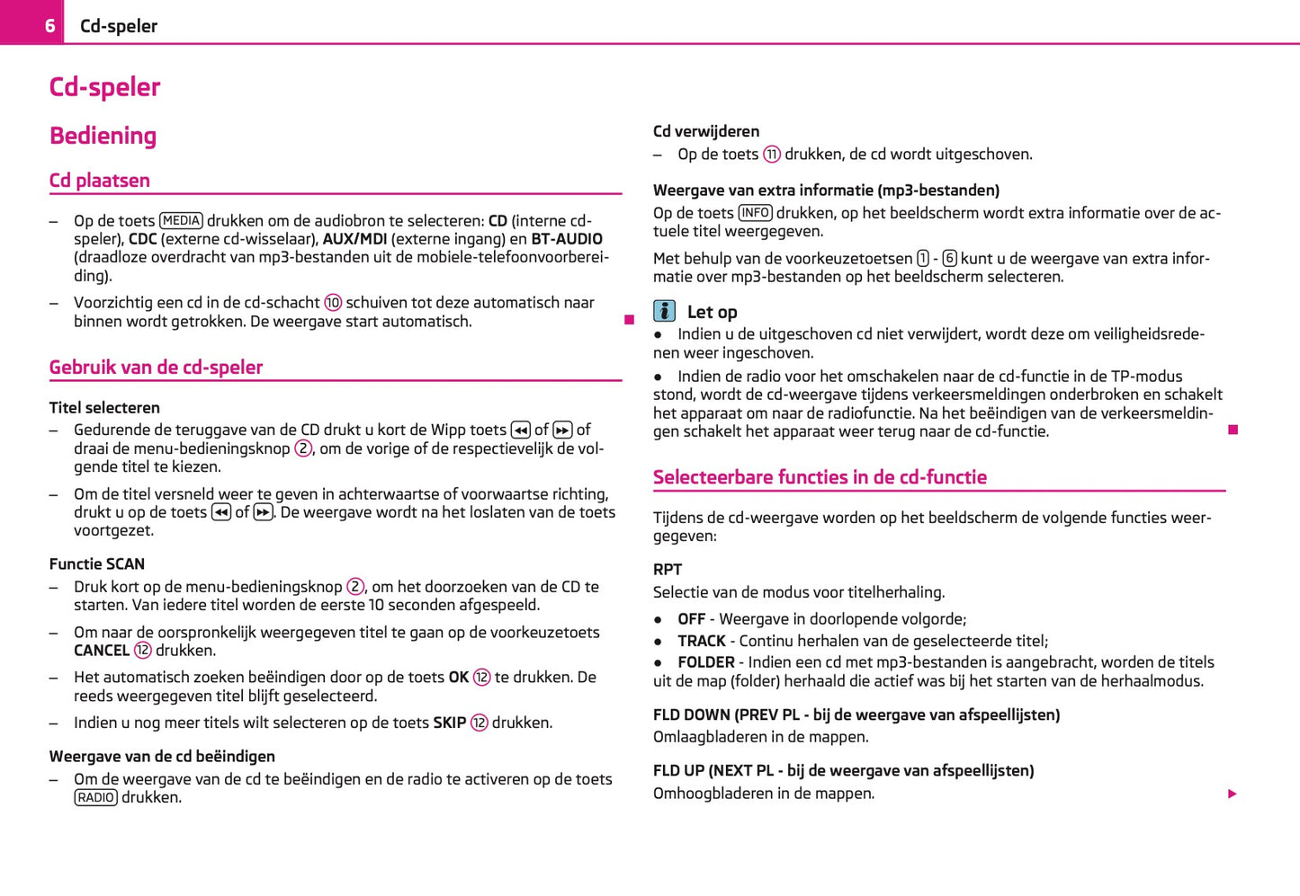 Skoda Swing Audio Handleiding 2011