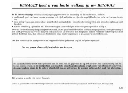 2001-2002 Renault Mégane Bedienungsanleitung | Niederländisch