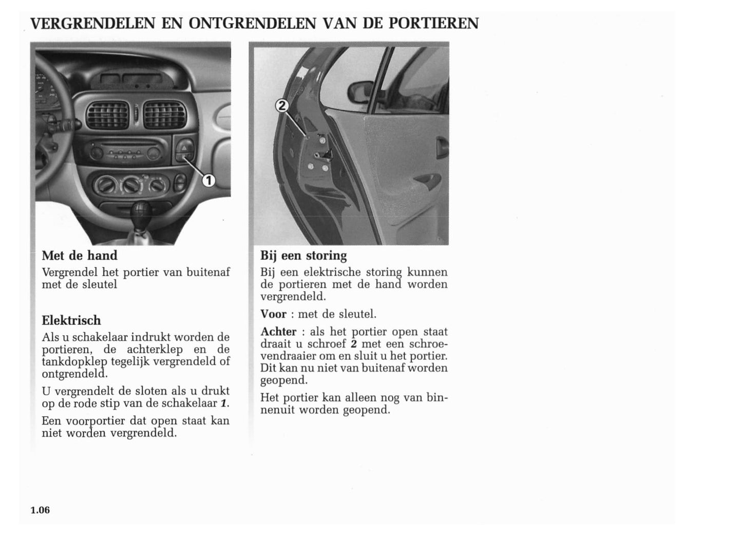 2001-2002 Renault Mégane Bedienungsanleitung | Niederländisch