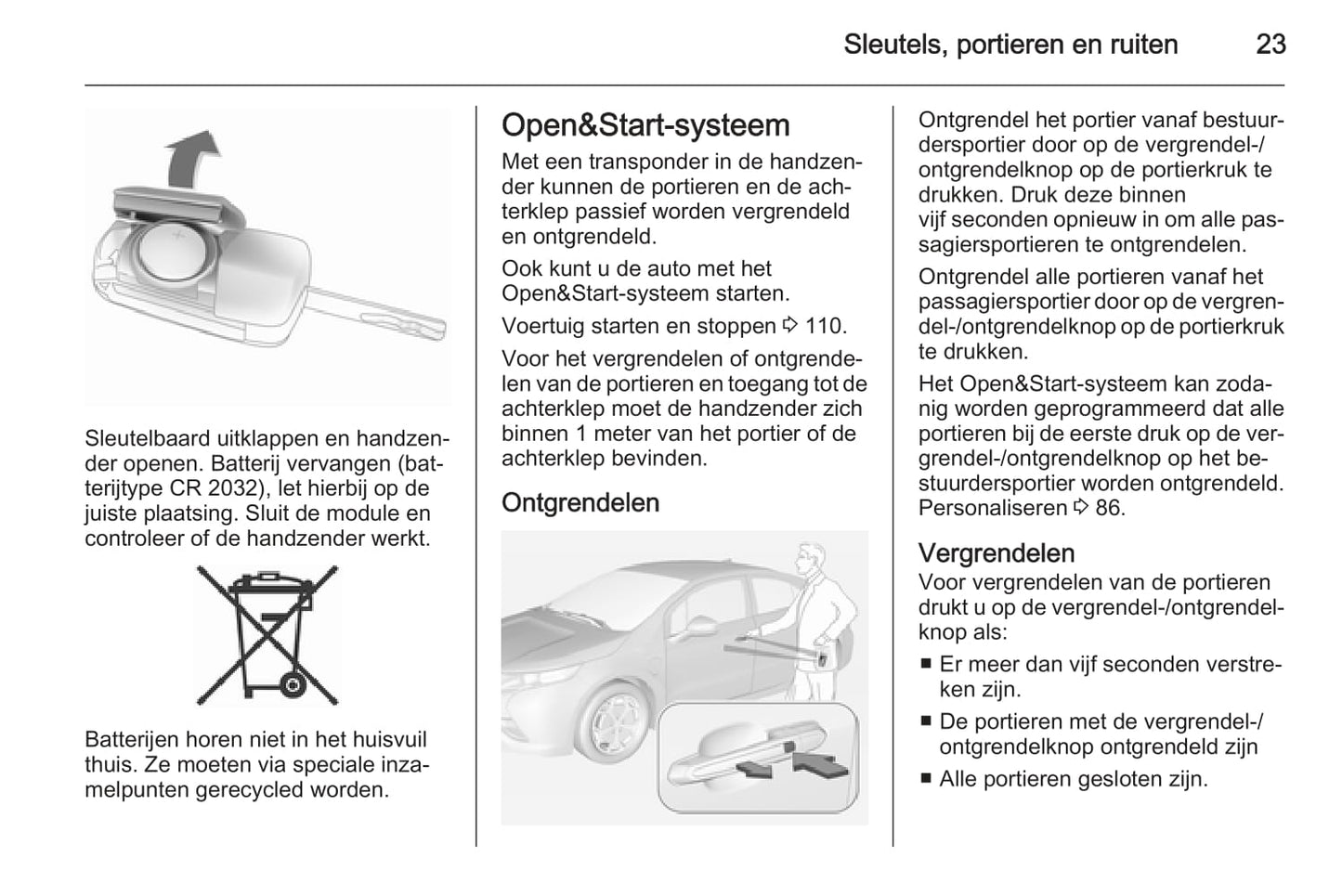 2014-2017 Opel Ampera Bedienungsanleitung | Niederländisch