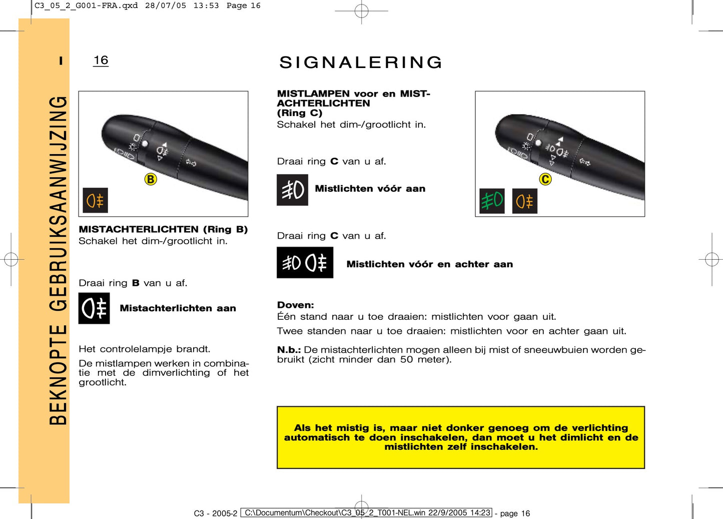 2005-2007 Citroën C3 Owner's Manual | Dutch