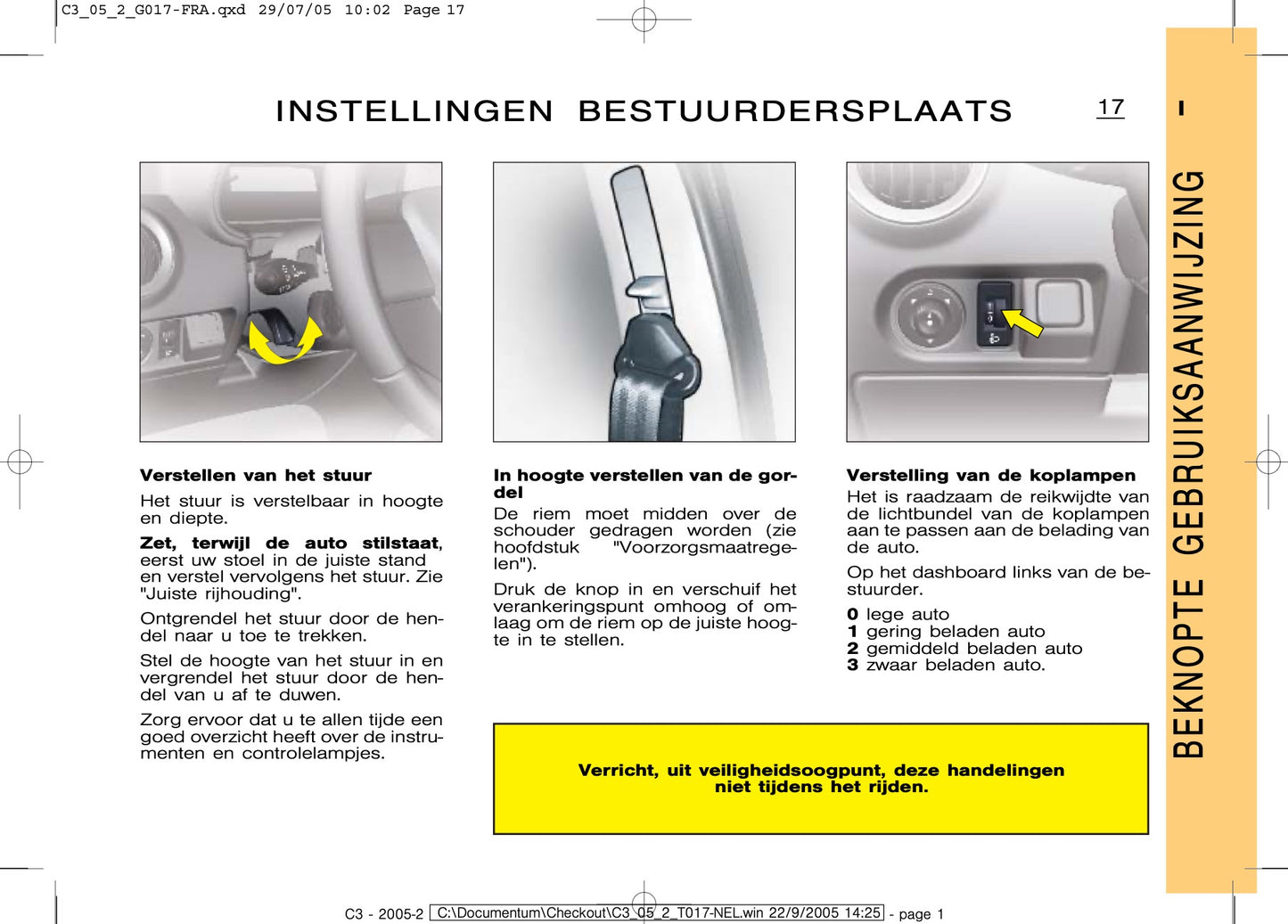 2005-2007 Citroën C3 Owner's Manual | Dutch