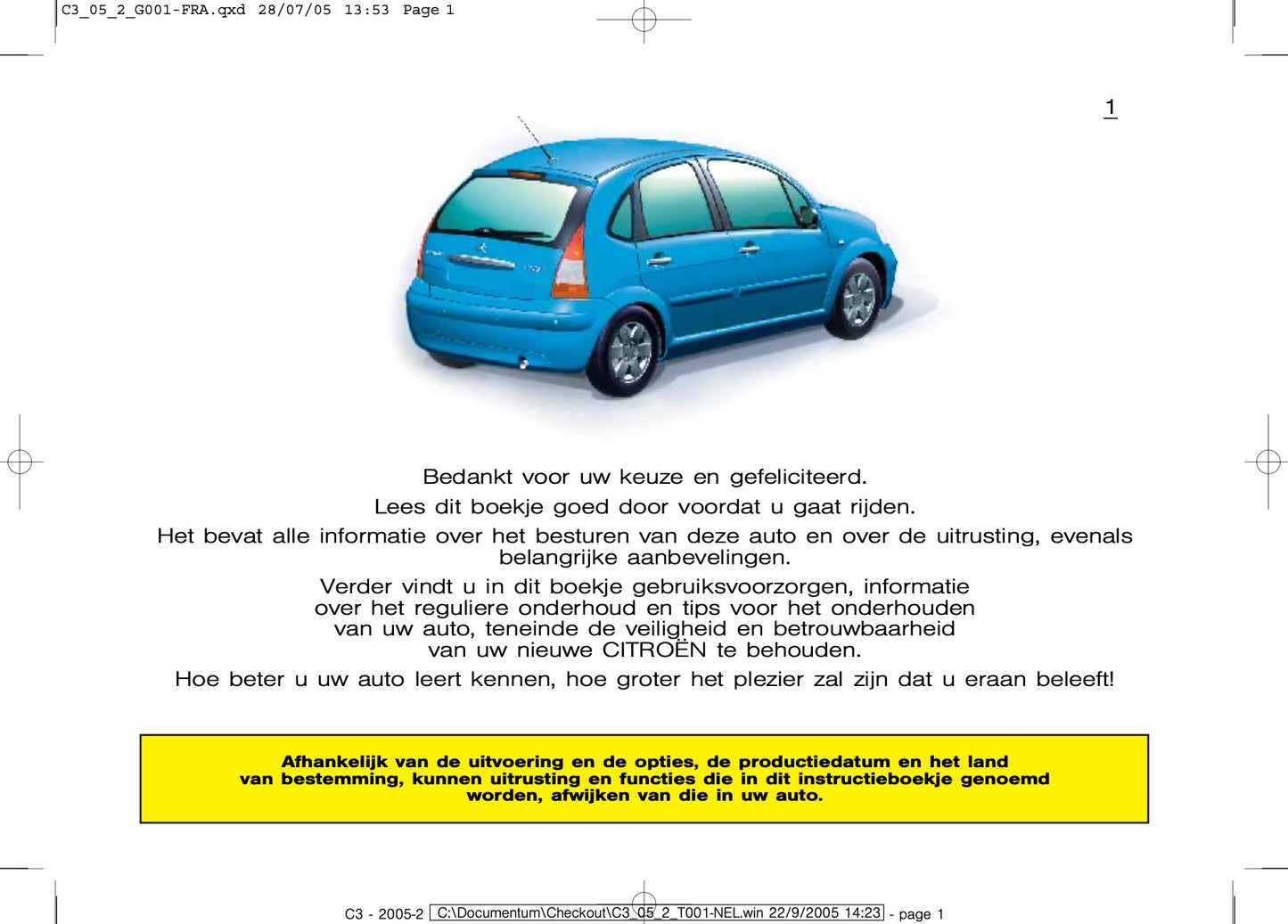 2005-2007 Citroën C3 Bedienungsanleitung | Niederländisch