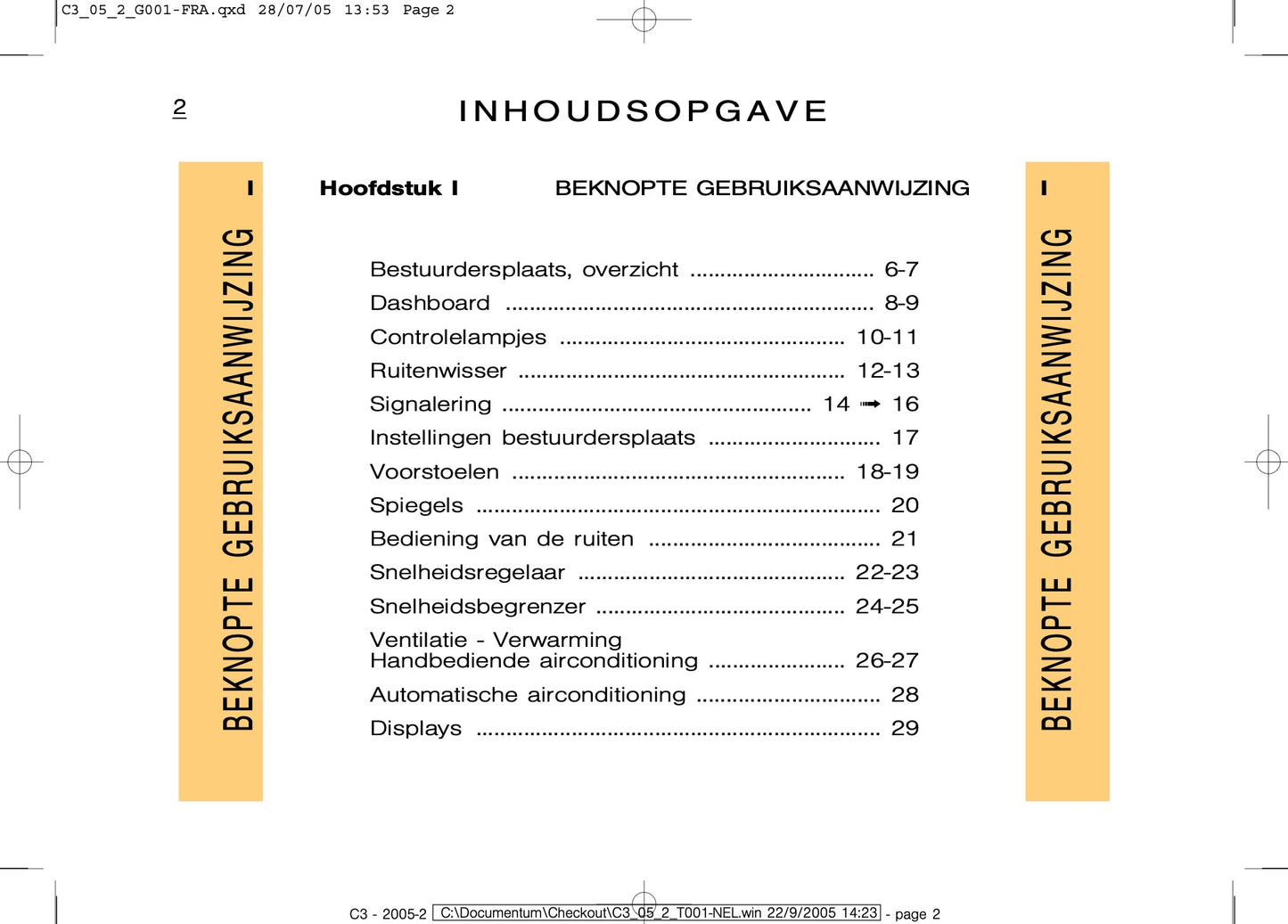 2005-2007 Citroën C3 Bedienungsanleitung | Niederländisch