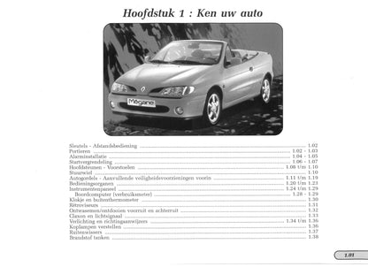 1997-1998 Renault Mégane Cabrio Bedienungsanleitung | Niederländisch