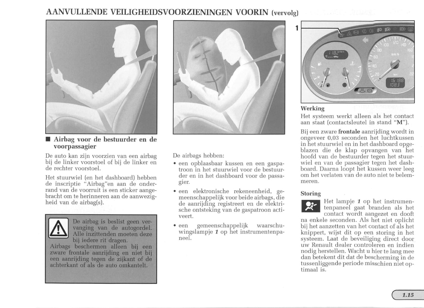 1997-1998 Renault Mégane Cabrio Bedienungsanleitung | Niederländisch