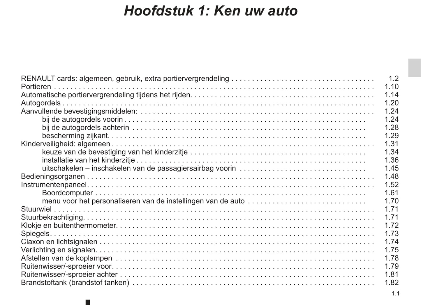 2011-2012 Renault Scénic Owner's Manual | Dutch