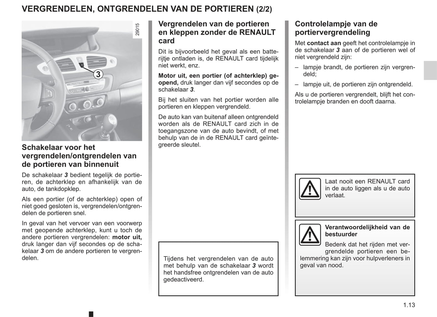 2011-2012 Renault Scénic Bedienungsanleitung | Niederländisch