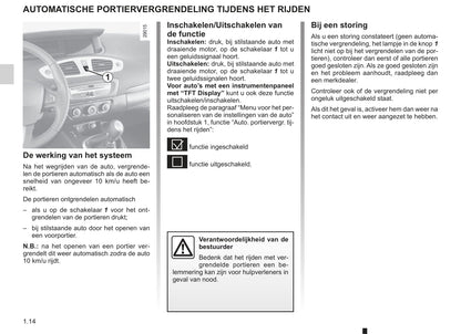 2011-2012 Renault Scénic Owner's Manual | Dutch