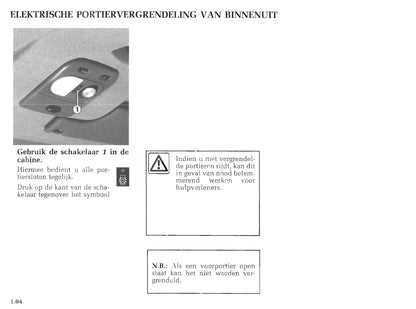 1999-2000 Renault Master Bedienungsanleitung | Niederländisch