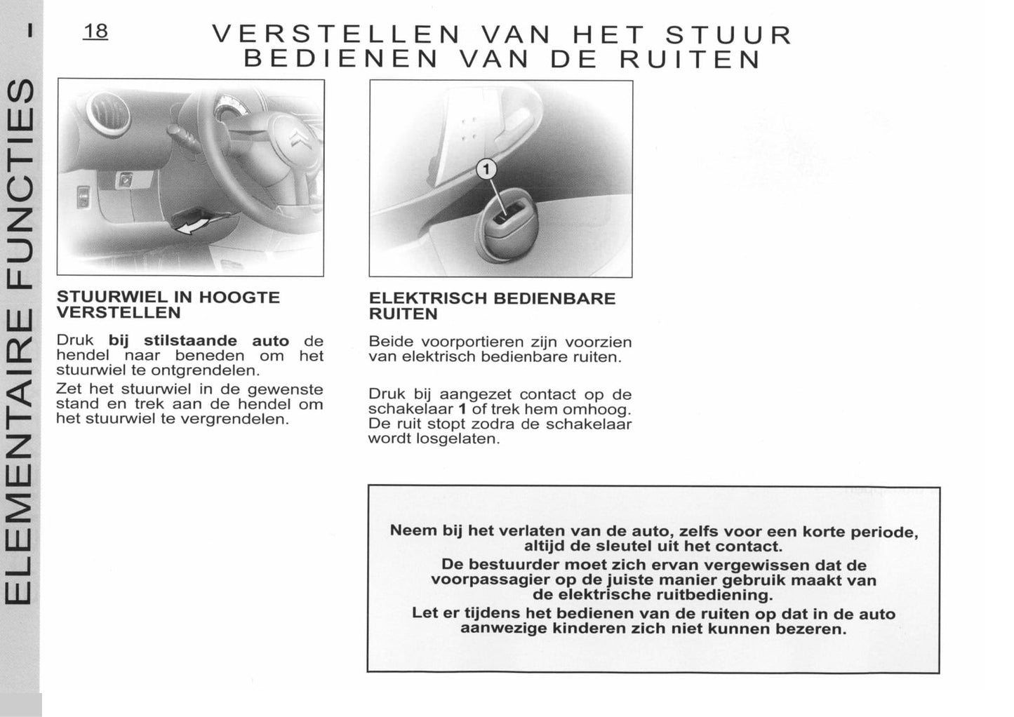 2005-2006 Citroën C1 Owner's Manual | Dutch