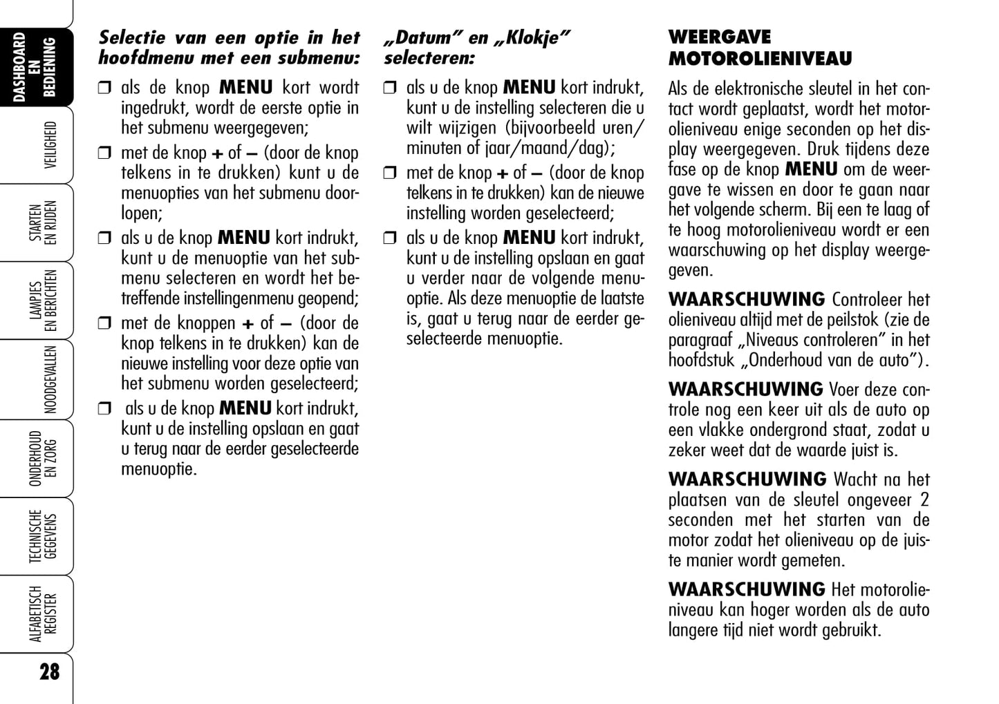 2005-2012 Alfa Romeo Brera Owner's Manual | Dutch