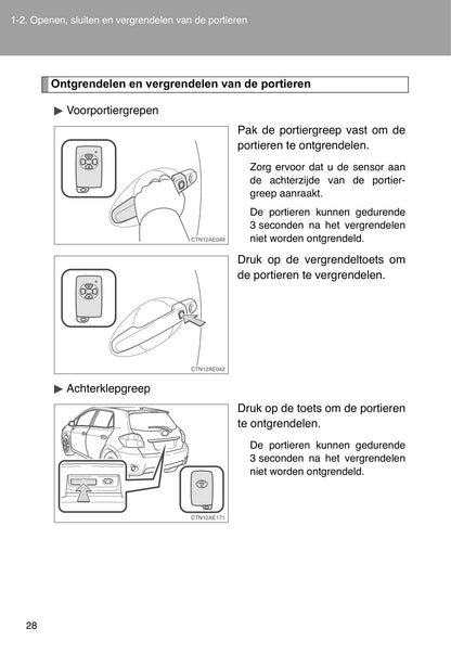 2012-2013 Toyota Auris Owner's Manual | Dutch