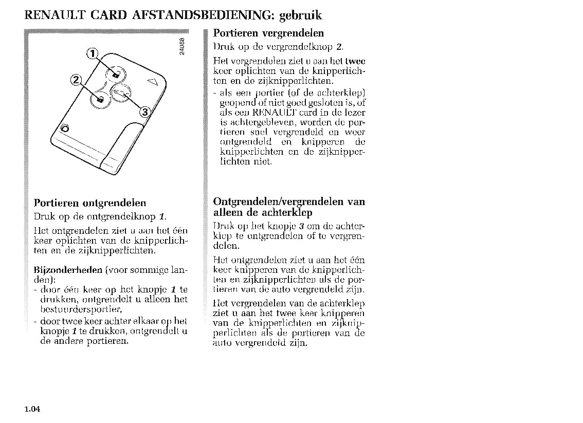 2003-2004 Renault Scenic Owner's Manual | Dutch