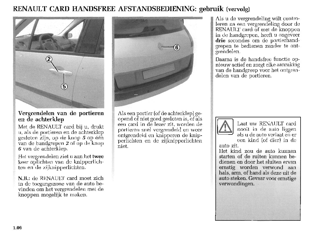 2003-2004 Renault Scenic Owner's Manual | Dutch