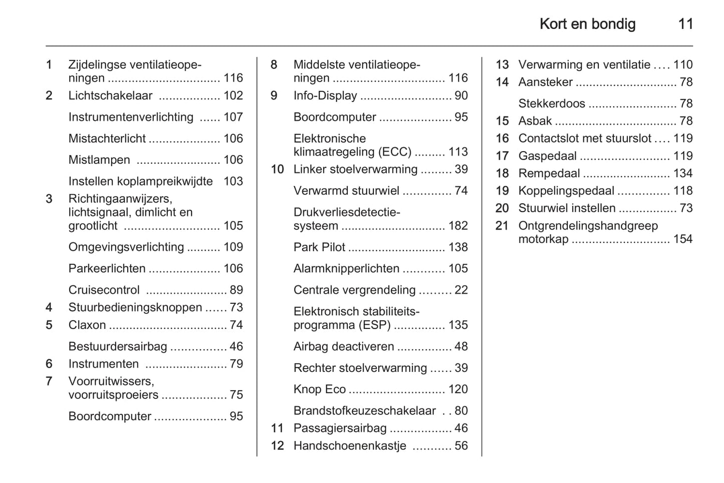 2013-2014 Opel Corsa Owner's Manual | Dutch