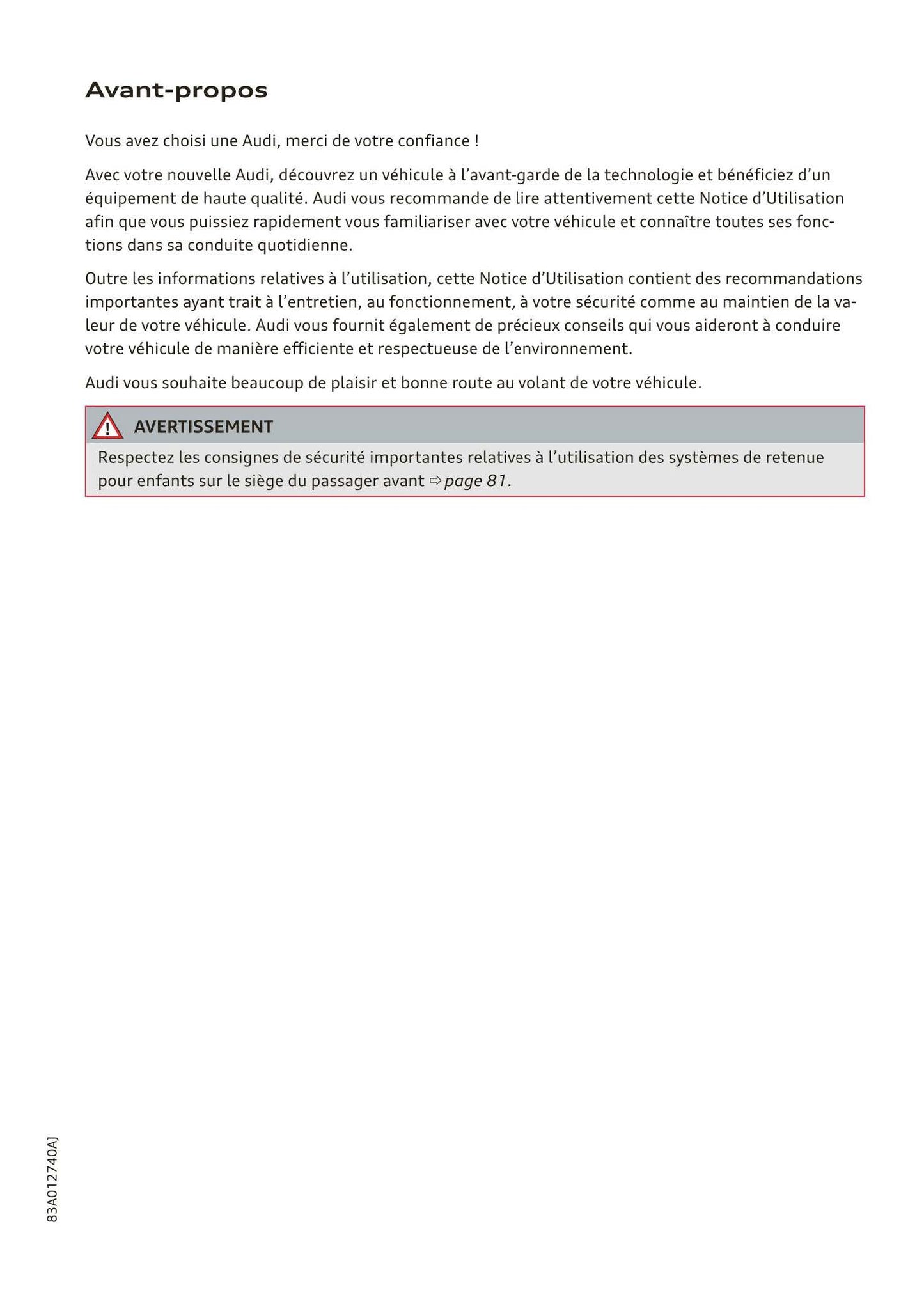 2018-2023 Audi Q3/Q3 Sportback/RS Q3/RS Q3 Sportback Owner's Manual | French