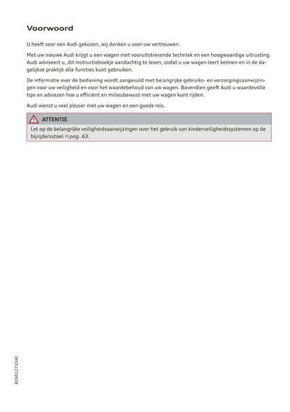 2018-2023 Audi A1 Sportback/A1 citycarver Owner's Manual | Dutch