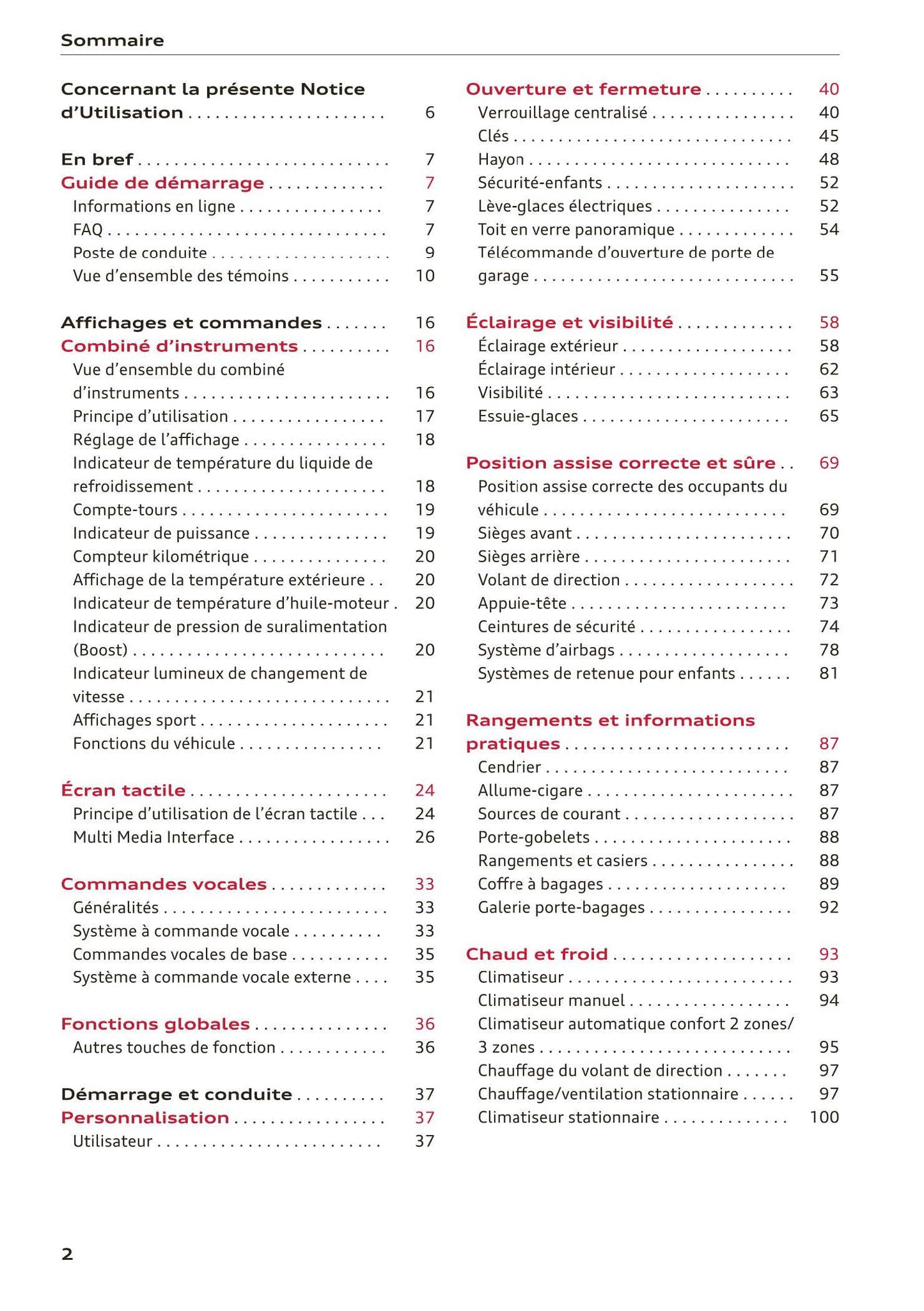 2018-2023 Audi Q3/Q3 Sportback/RS Q3/RS Q3 Sportback Owner's Manual | French