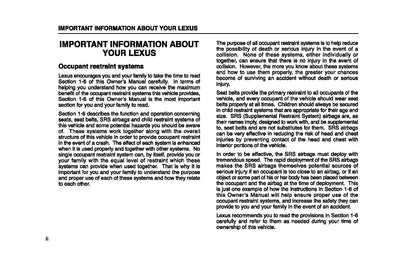 2004 Lexus LX 470 Owner's Manual | English