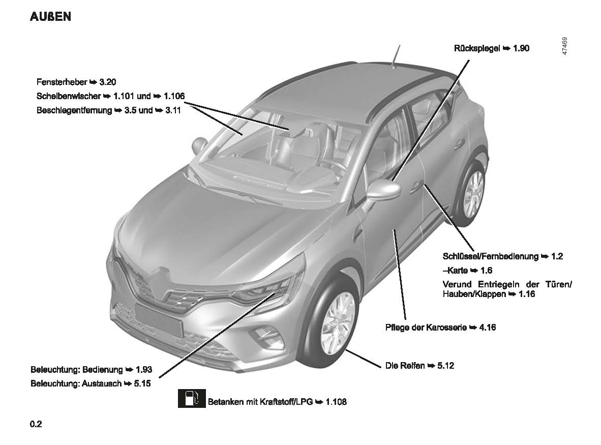 2022-2023 Renault Captur Bedienungsanleitung | Deutsch