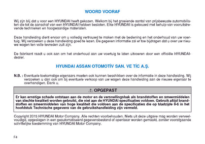 2015-2016 Hyundai H350 Bedienungsanleitung | Niederländisch