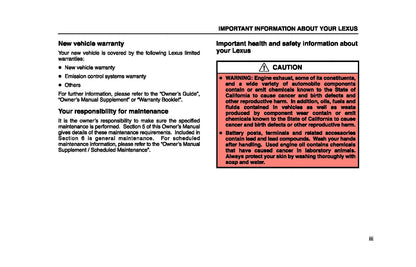 2004 Lexus LX 470 Owner's Manual | English