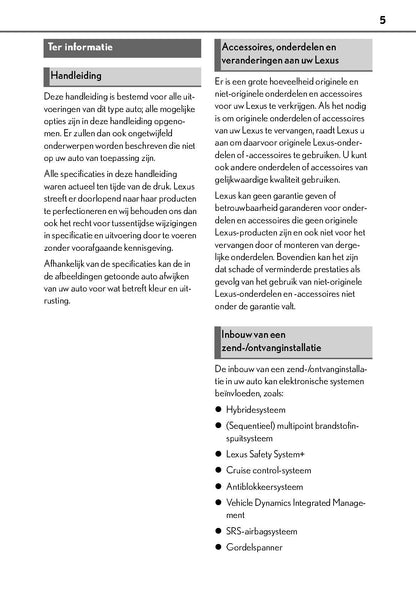 2019-2020 Lexus RC 300h Owner's Manual | Dutch