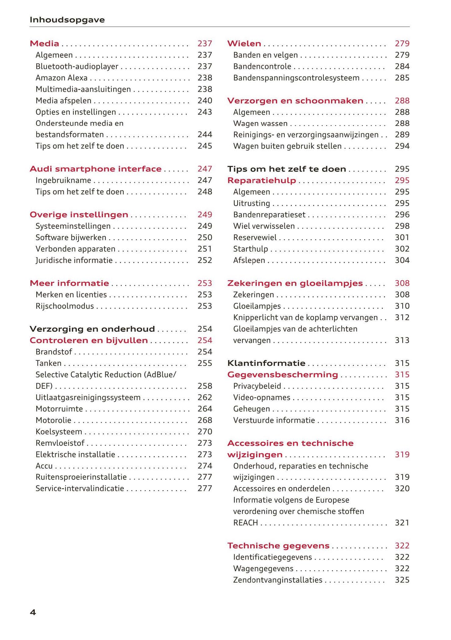 2018-2023 Audi Q3 Owner's Manual | Dutch