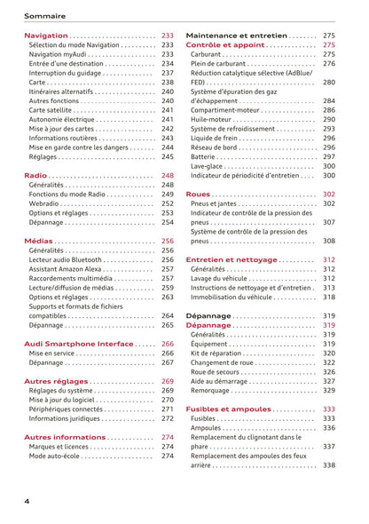 2018-2023 Audi Q3/Q3 Sportback/RS Q3/RS Q3 Sportback Owner's Manual | French