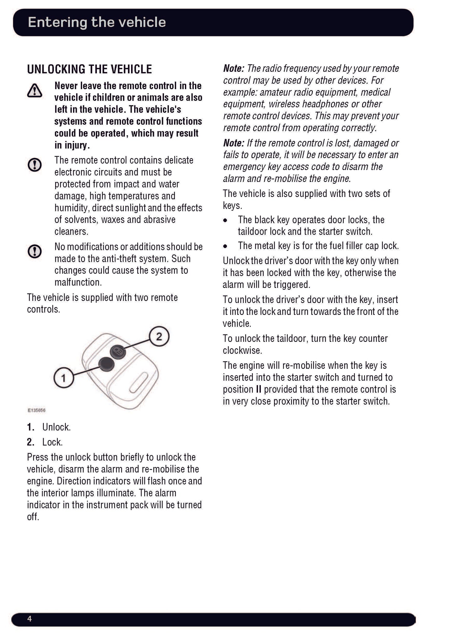 2012 Land Rover Defender Owner's Manual | English