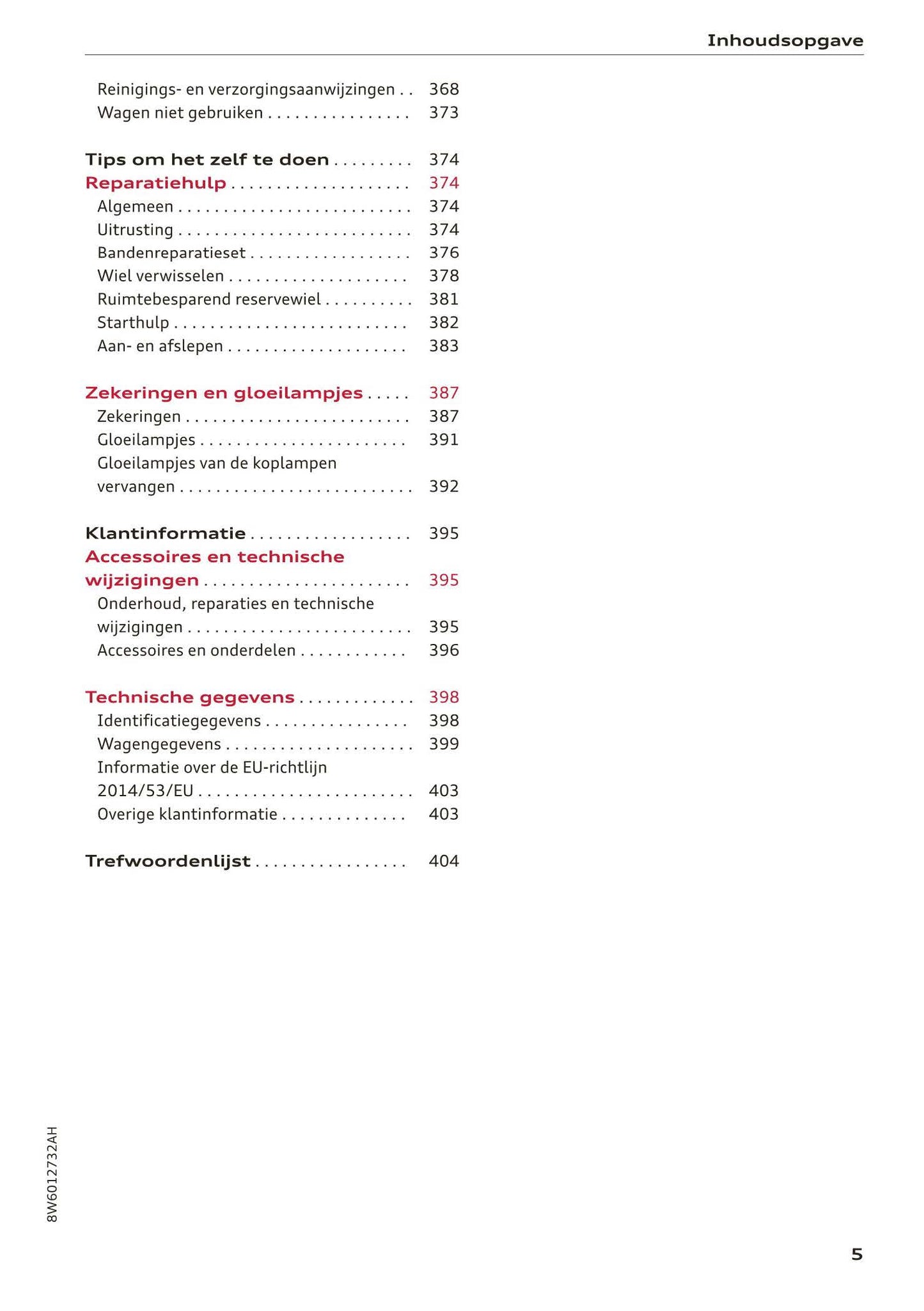 2017-2020 Audi A5 Bedienungsanleitung | Niederländisch