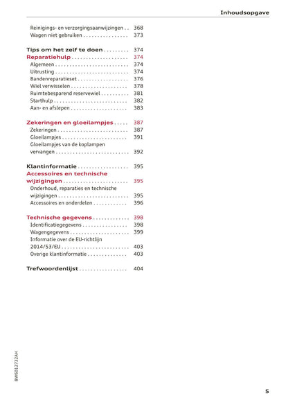 2017-2020 Audi A5 Bedienungsanleitung | Niederländisch