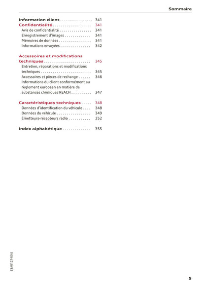 2018-2023 Audi Q3/Q3 Sportback/RS Q3/RS Q3 Sportback Owner's Manual | French