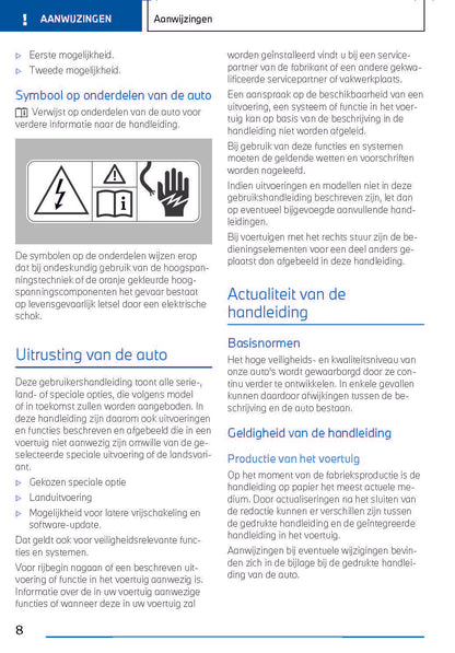 2022-2023 BMW i4/i4 Gran Coupé Owner's Manual | Dutch