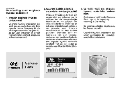 2005-2006 Hyundai Santa Fe Owner's Manual | Dutch