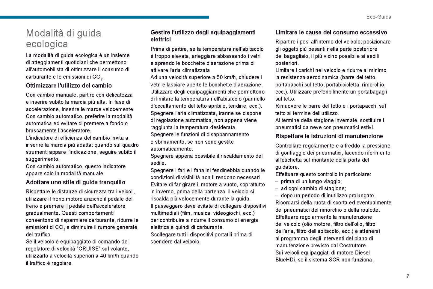 2019-2020 Peugeot 208/e-208 Owner's Manual | Italian