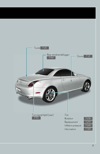 2008 Lexus SC 430 Owner's Manual | English