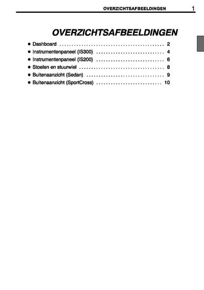 2004-2005 Lexus IS200/IS300 Bedienungsanleitung | Niederländisch