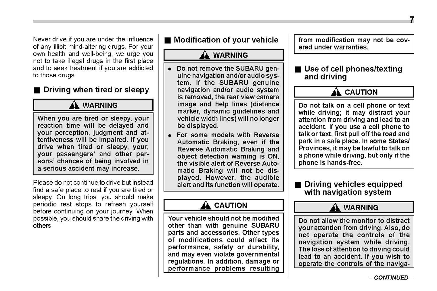 2020 Subaru Crosstrek Owner's Manual | English