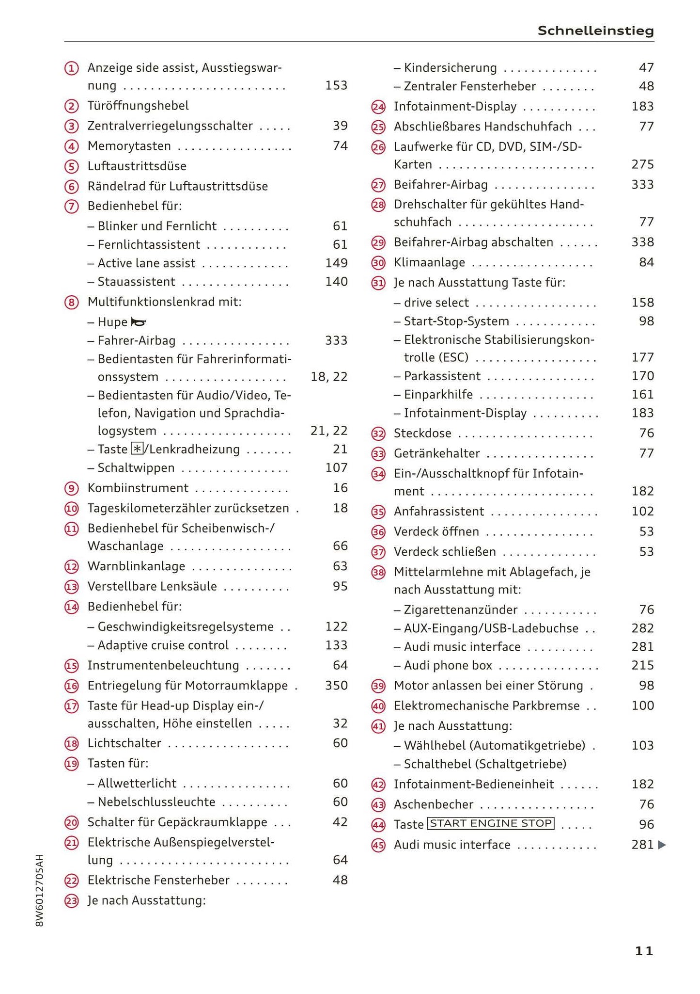 2017-2020 Audi A5 Bedienungsanleitung | Deutsch