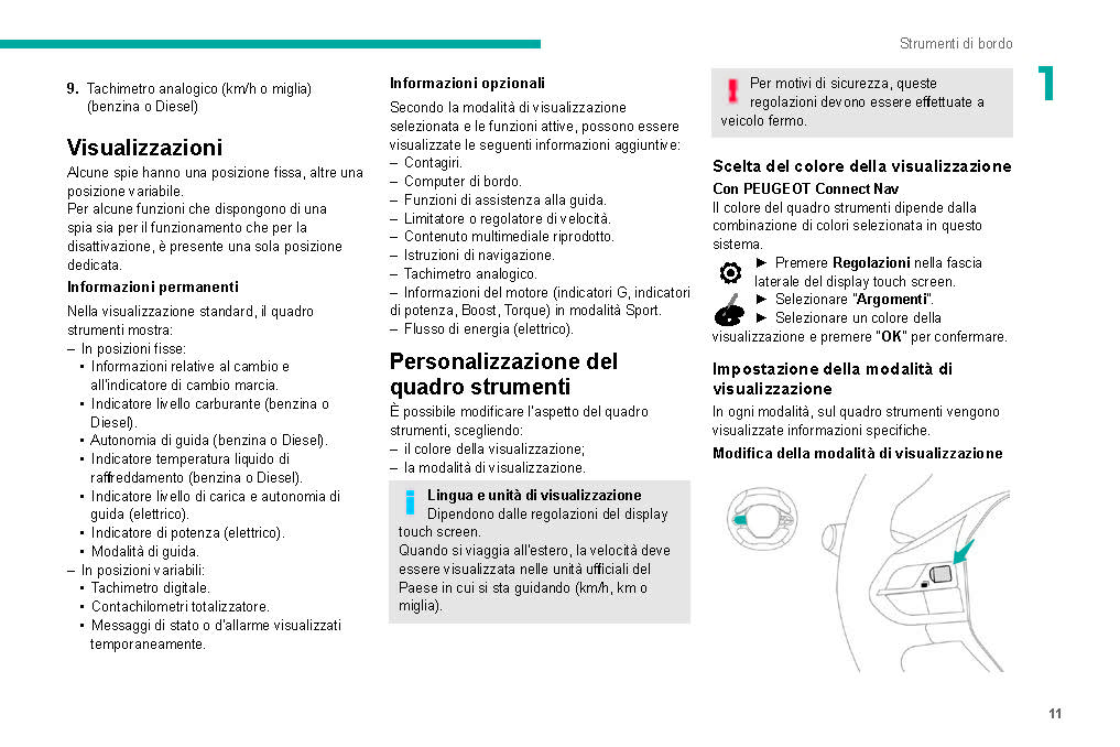 2019-2020 Peugeot 208/e-208 Owner's Manual | Italian