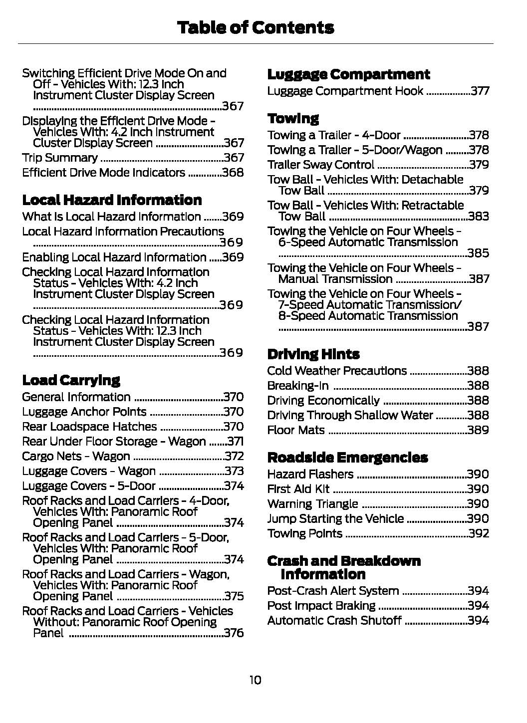 2021 Ford Focus Owner's Manual | English