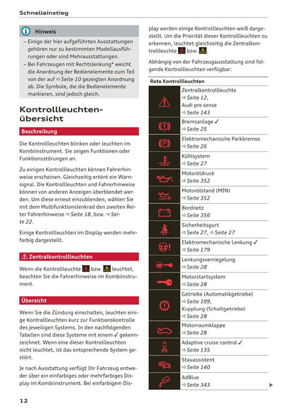 2017-2020 Audi A5 Bedienungsanleitung | Deutsch