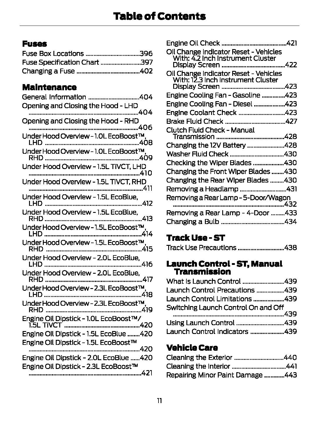 2021 Ford Focus Owner's Manual | English