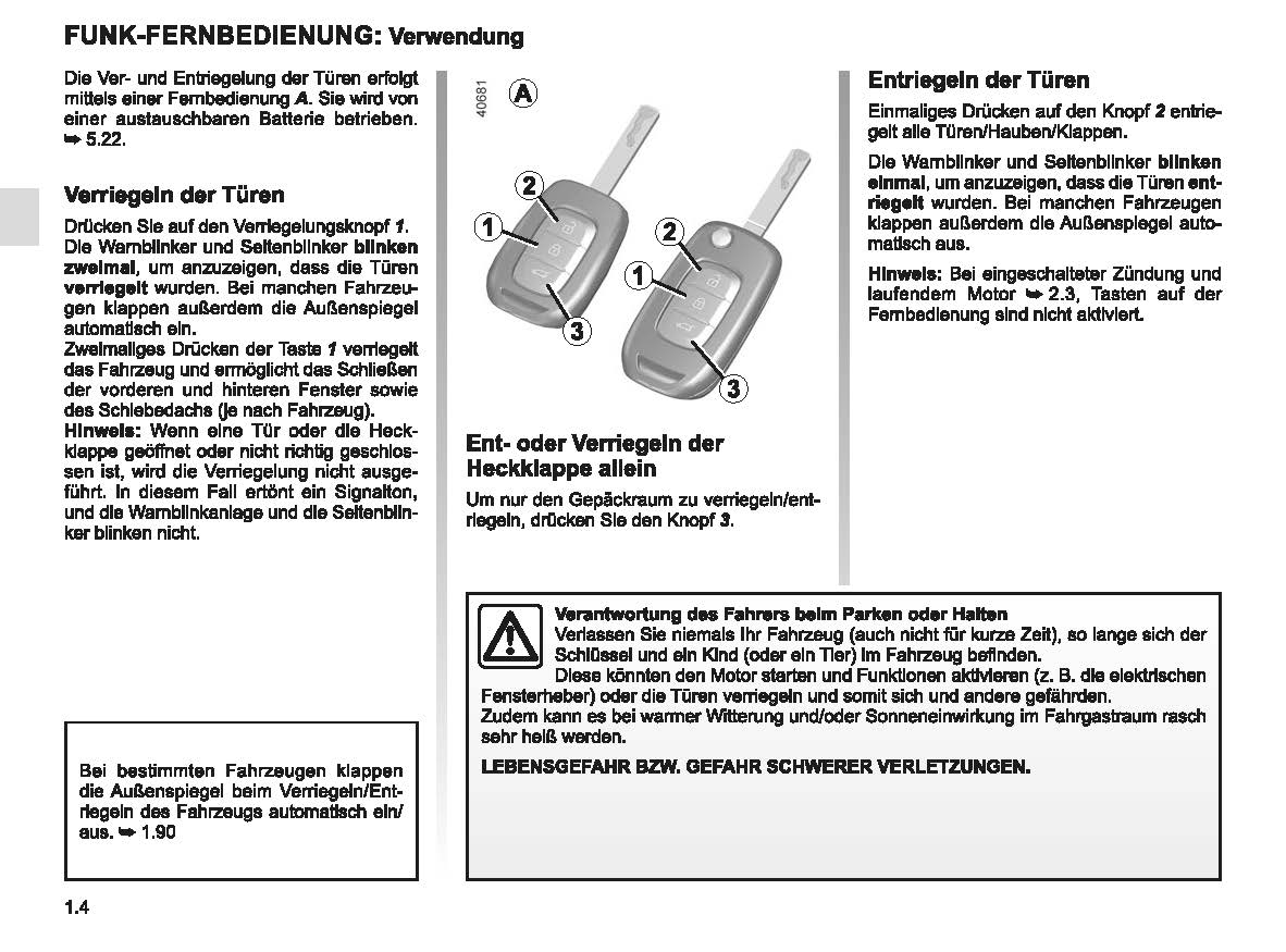 2022-2023 Renault Captur Bedienungsanleitung | Deutsch
