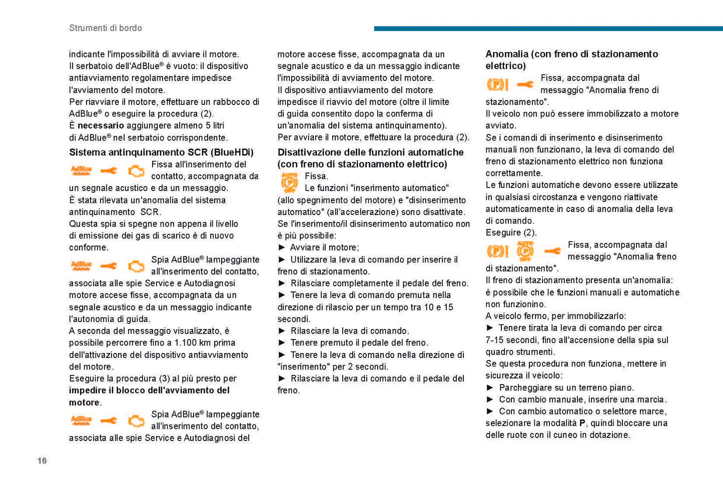 2019-2020 Peugeot 208/e-208 Owner's Manual | Italian