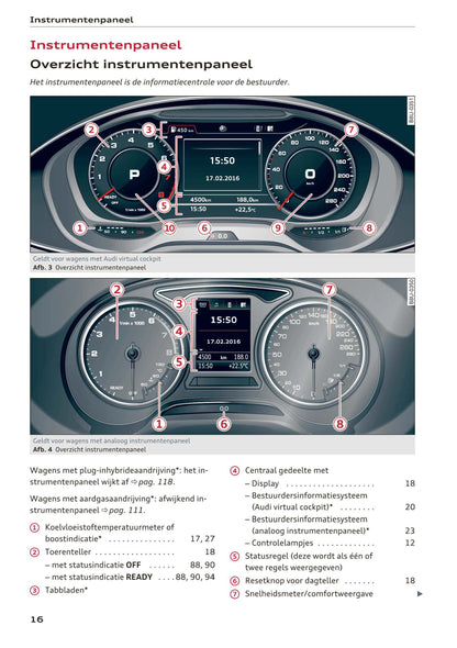 2016-2018 Audi A3/S3/RS 3 Bedienungsanleitung | Niederländisch
