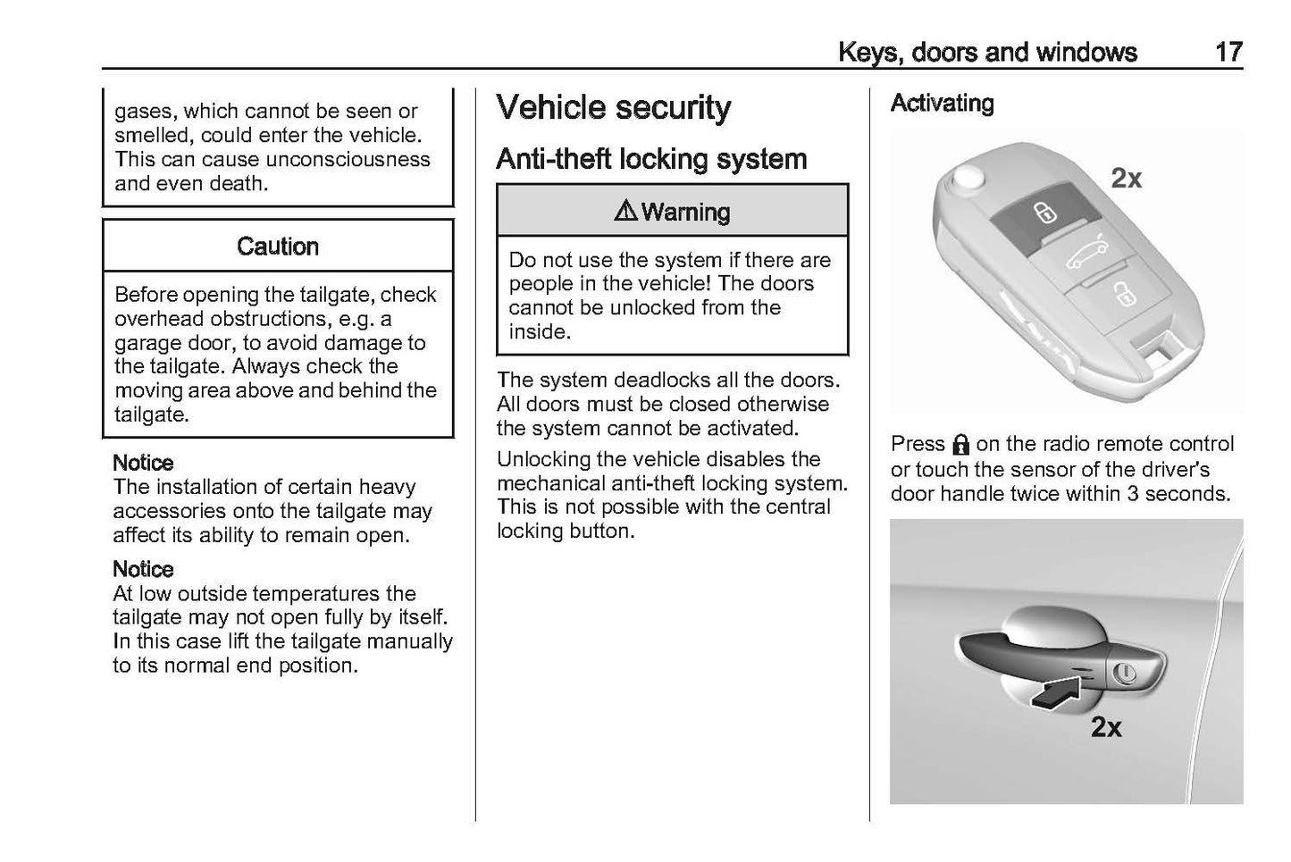 2020-2021 Vauxhall Corsa Owner's Manual | English