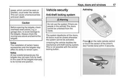 2020-2021 Vauxhall Corsa Owner's Manual | English